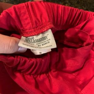 Grey’s Anatomy women’s red scrubs